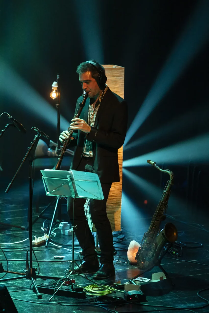 photo of live performance Where the Branches Begin, produced and composed by David Duffy
