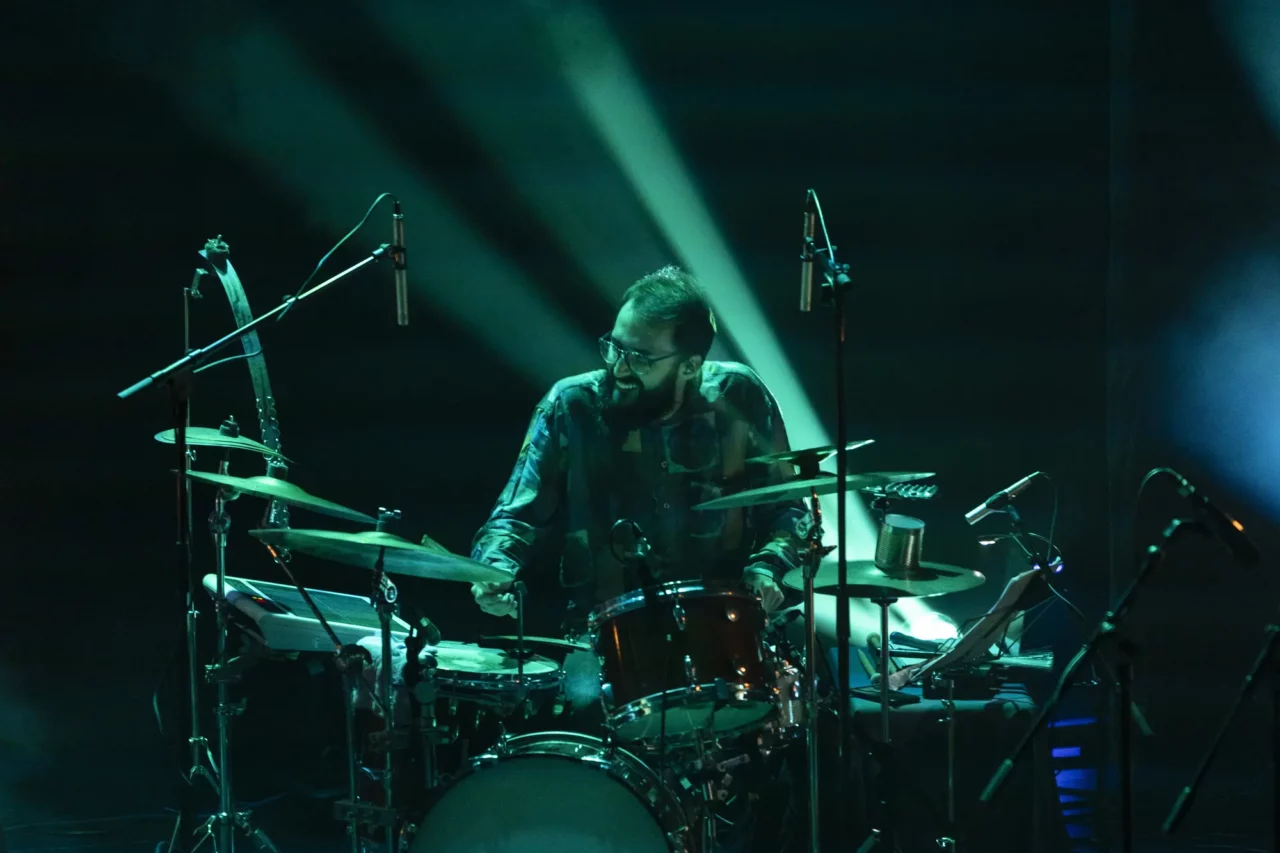 photo of live performance Where the Branches Begin, produced and composed by David Duffy