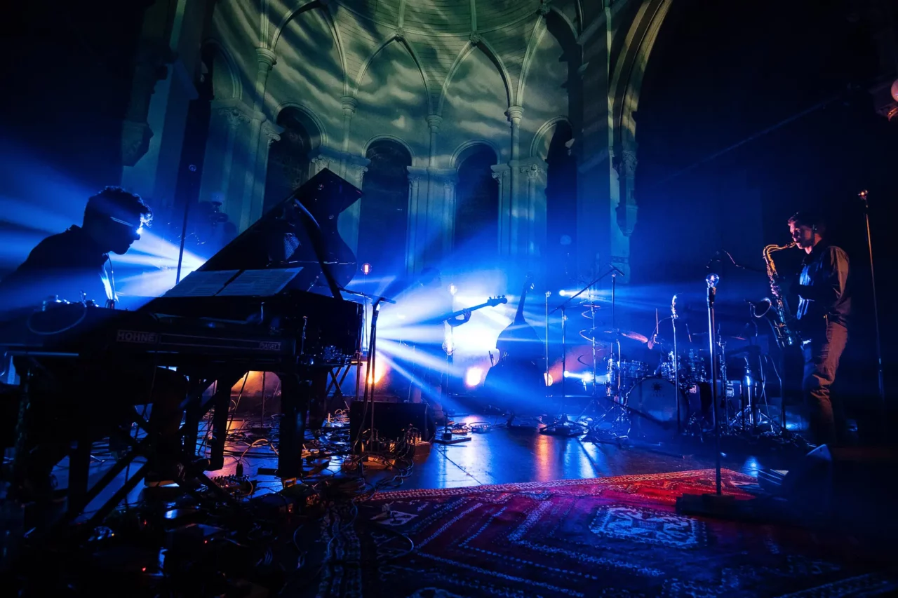 photo of live performance Where the Branches Begin, produced and composed by David Duffy